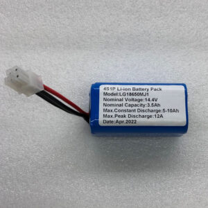 Customize 18650 Lithium Battery Pack 4S1P 14.4 V 3.5Ah for Robot Vacuum Cleaner