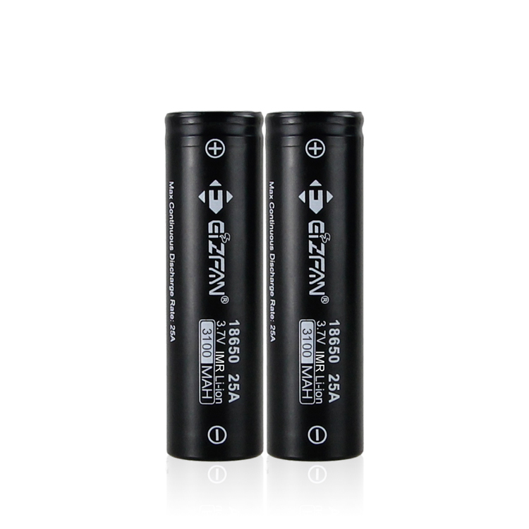 Wholesale Eizfan IMR18650 3100mAh 25A/40A cells Black 3.7V Lithium-ion Battery for vape cylindrical batteries - Image 2